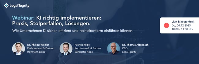Webinar KI richtig implementieren vom 04.12.2025