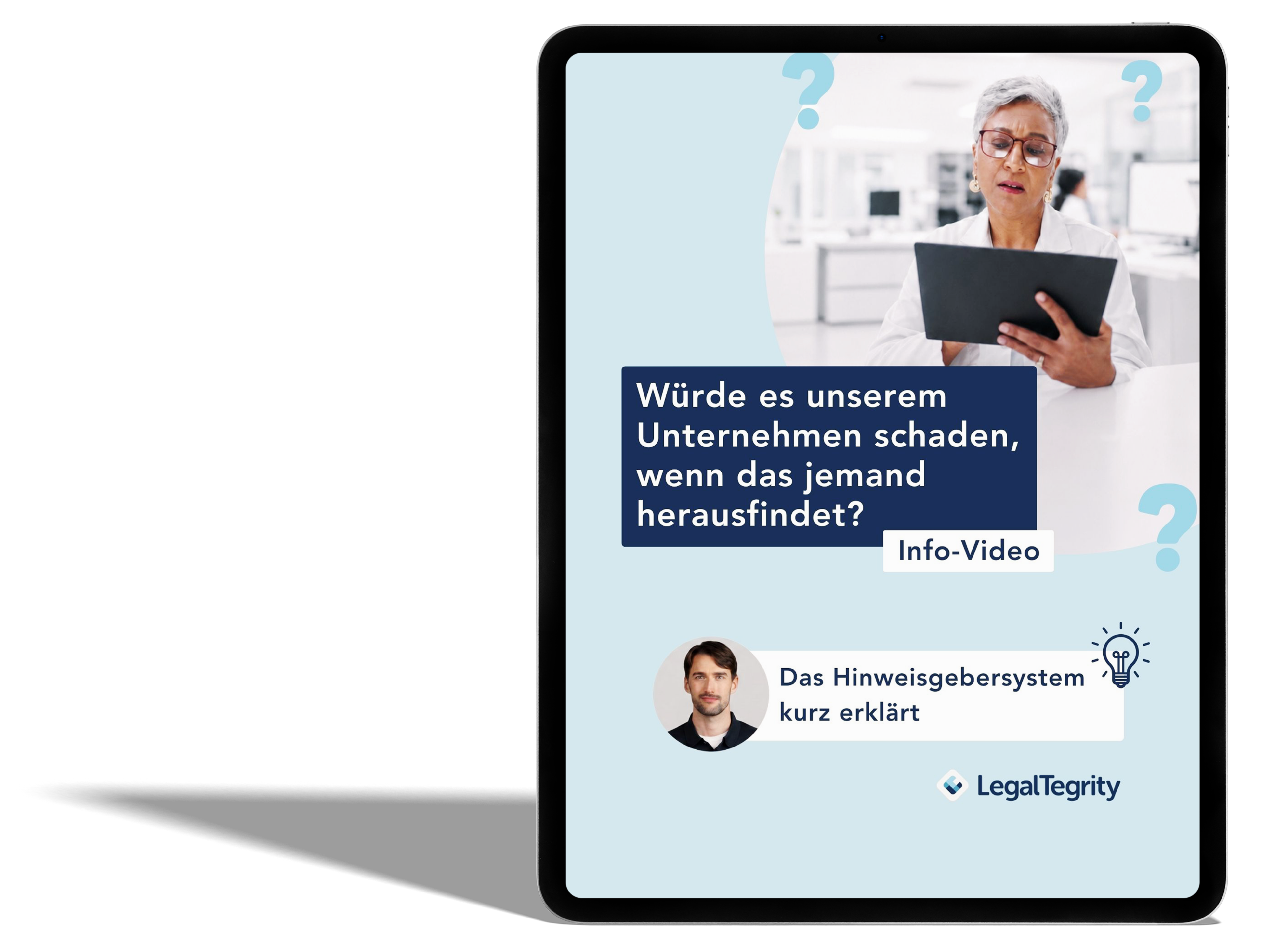 Beschreibung der LegalTegrity Hinweisgeberrichtlinie im Legal Design als Mock up