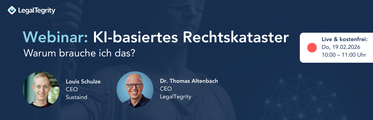 LegalTegrity Webinar KI-basiertes Rechtskataster 19.02.2026 LegalTegrity Webinar KI-basiertes Rechtskataster 19.02.2026